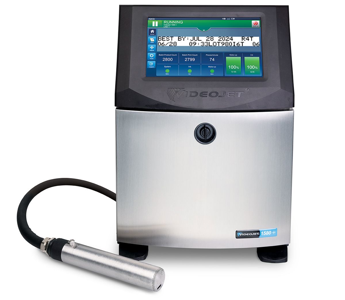 cij 1580 plus printer front home screen