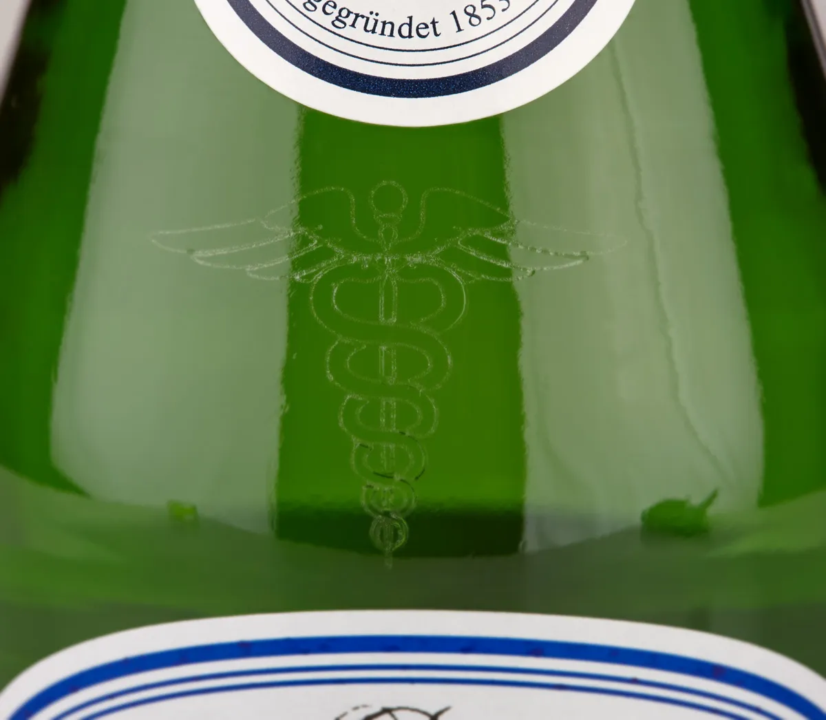 print on colored glass bottle
